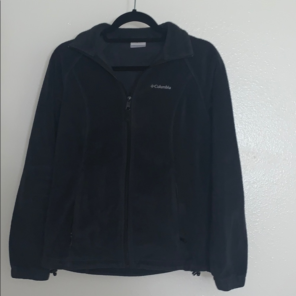 Columbia black fuzzy coat